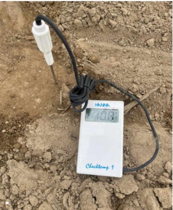 Misurazione dell'umidità alla profondità di semina scelta