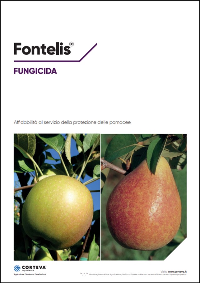 Anteprima della brochure del fungicida Fontelis per le pomacee