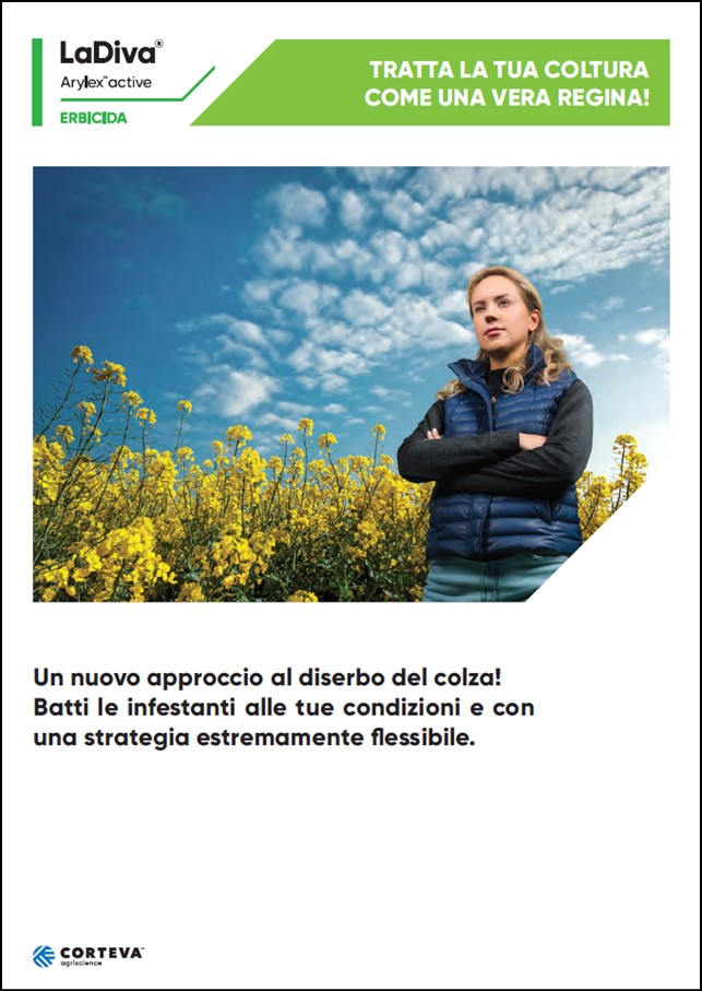 Anteprima della brochure dell'erbicida LaDiva per la coltivazione del colza