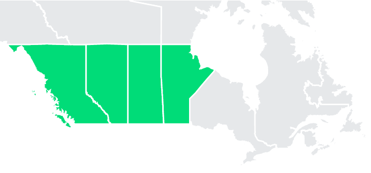 Western Canada map icon