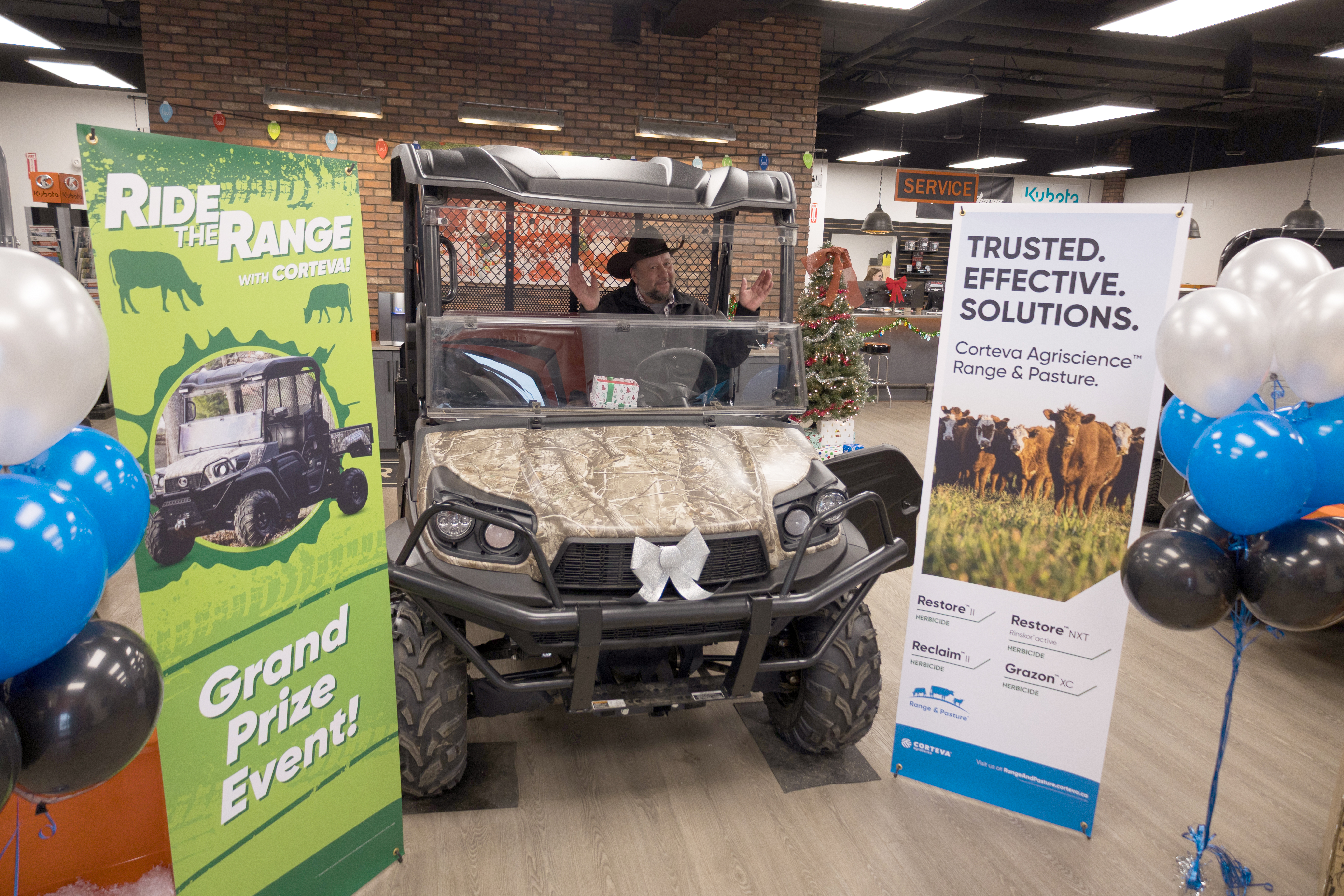 Paul Hofer (East Cardston Farming) from Cardston, AB in his new 2024 Kubota